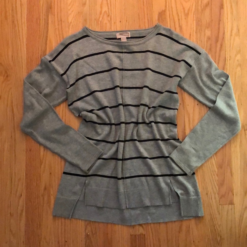 Striped long sleeve sweater
